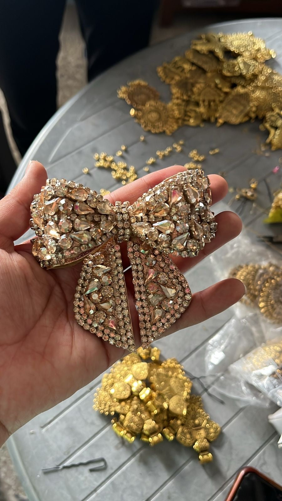 Swarovski Bow Hair Alligator Clips