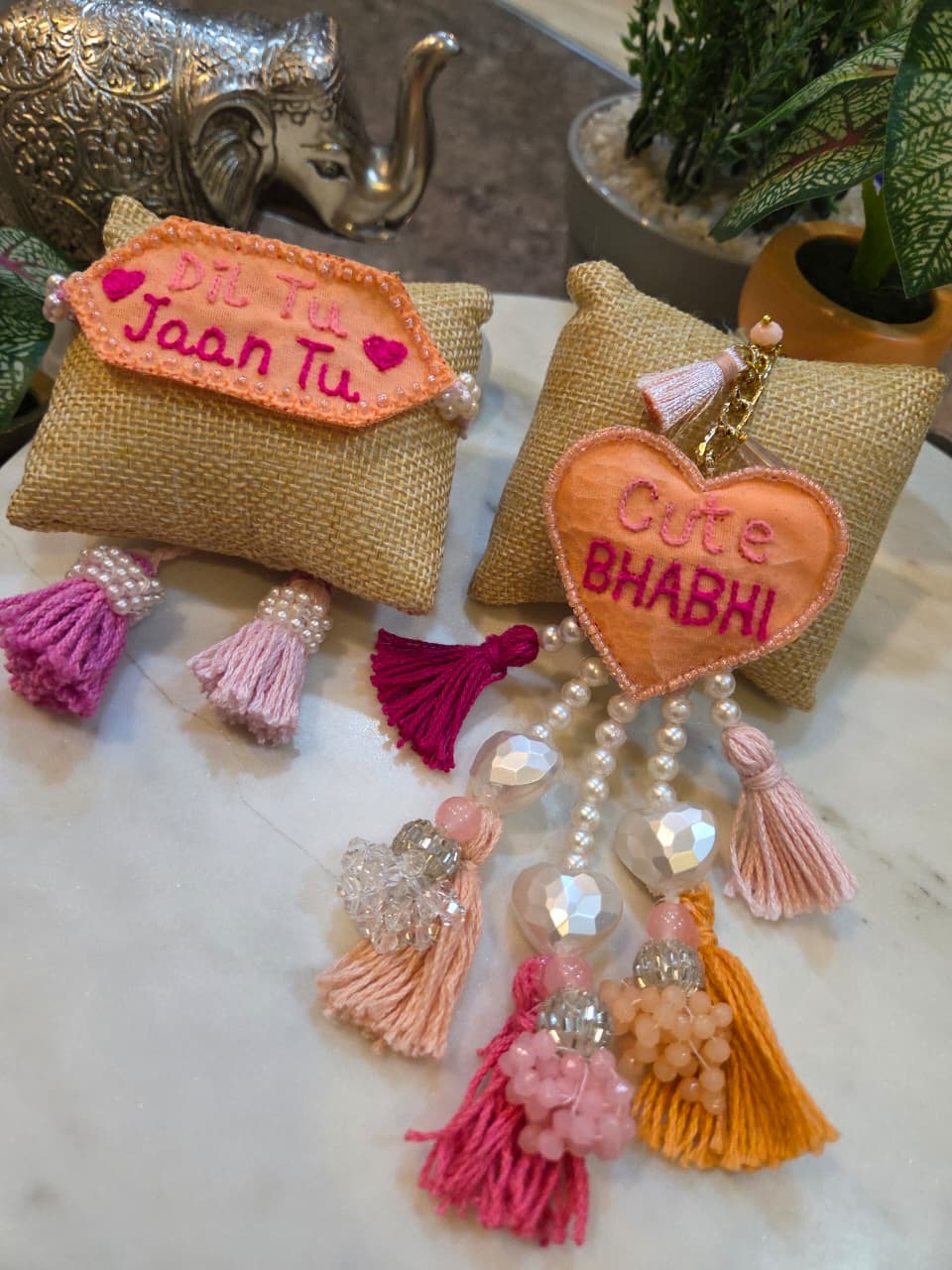 Designer Bhai-Bhabhi Rakhi Set