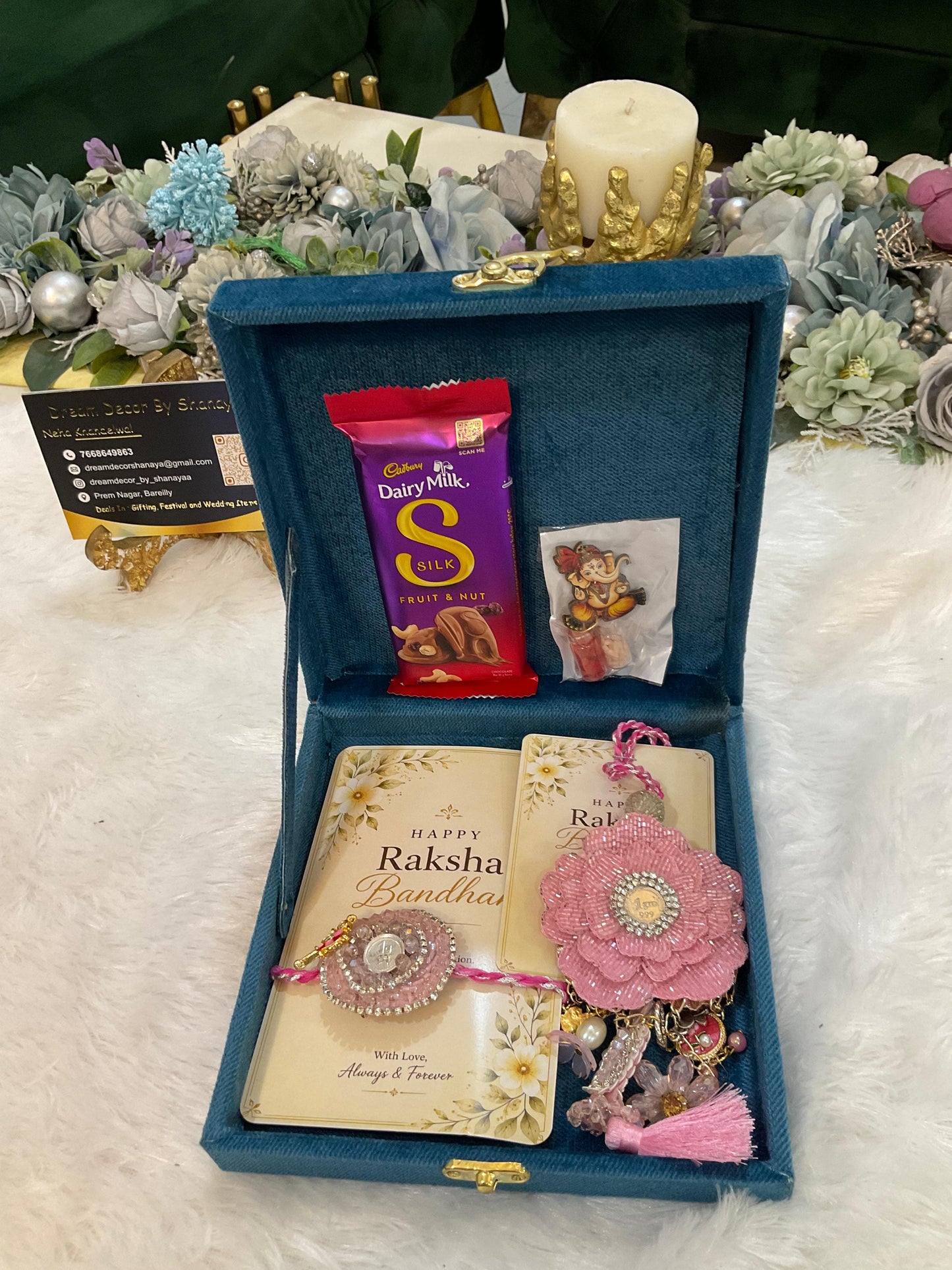 1 Gm Silver Coin Rakhi Hamper