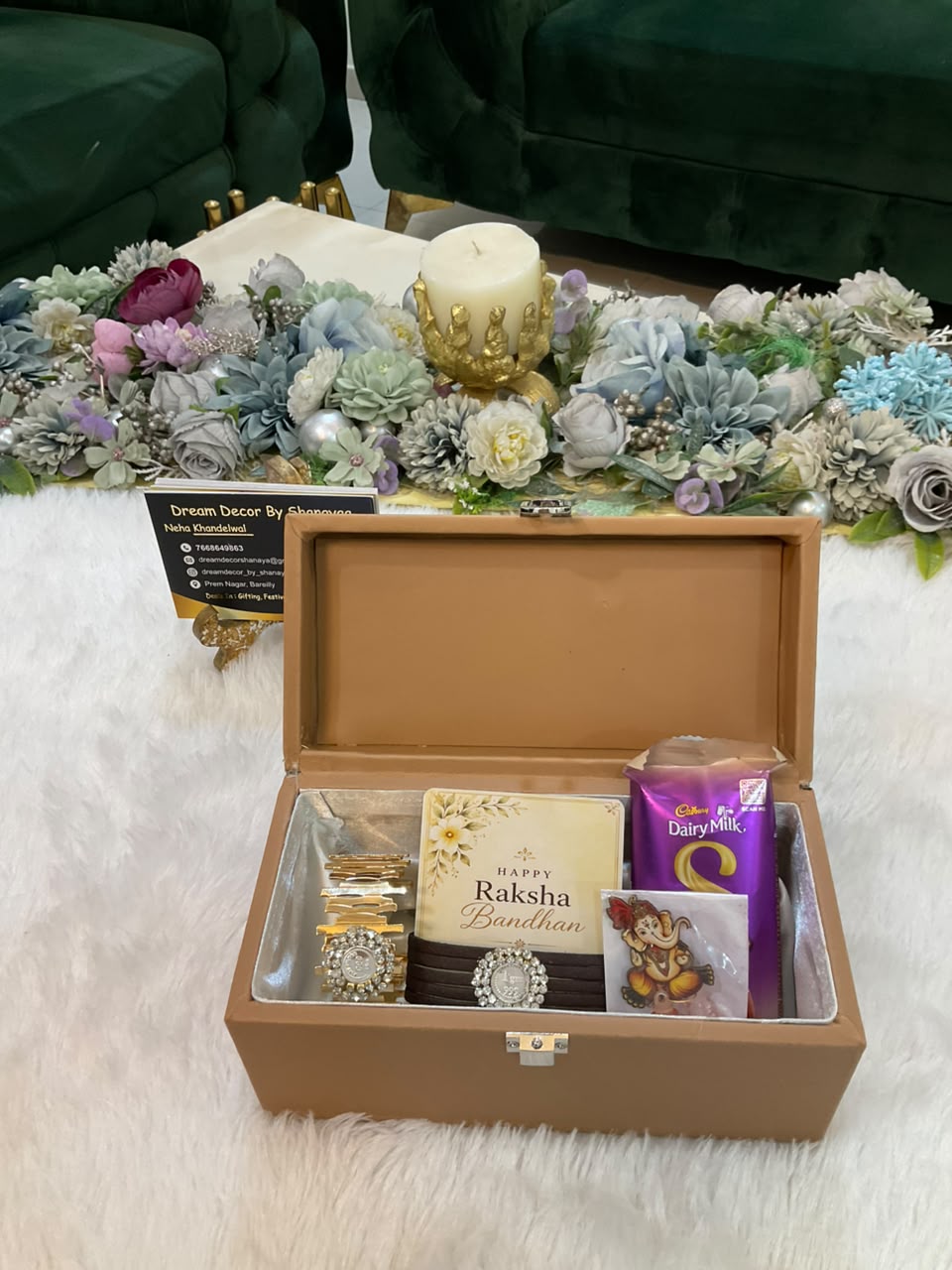 Premium Raksha Bandhan Gift Hamper with 1 gm Pure Silver Coin Rakhi