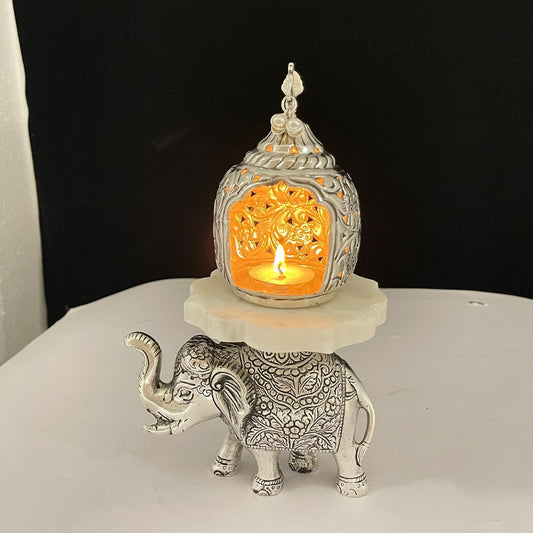 GS109 - Silver Plated Elephant with Tealight Holder