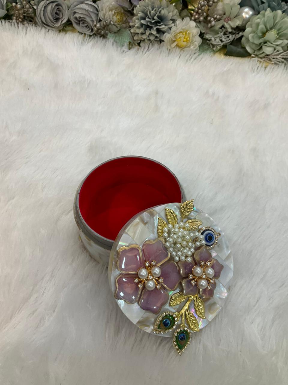 Mother of Pearl Coin Box – Round