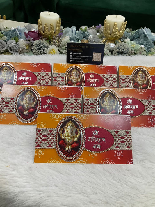Designer Shri Ganeshaya Namah Envelope Set