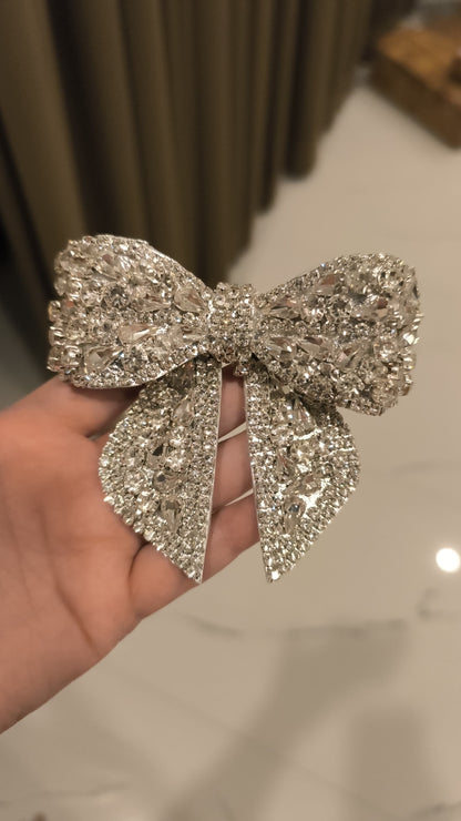 Swarovski Bow Hair Alligator Clips