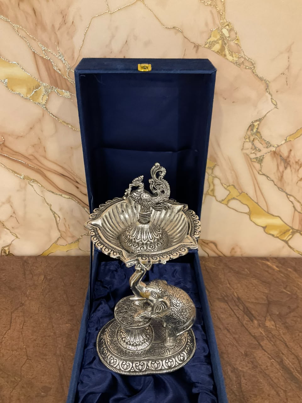 German Silver Elephant Samai with Premium Gift Box