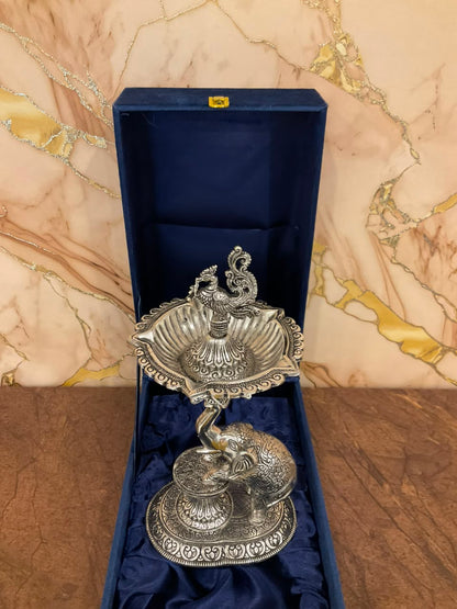 German Silver Elephant Samai with Premium Gift Box
