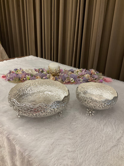 German Silver Urli with Flower Legs