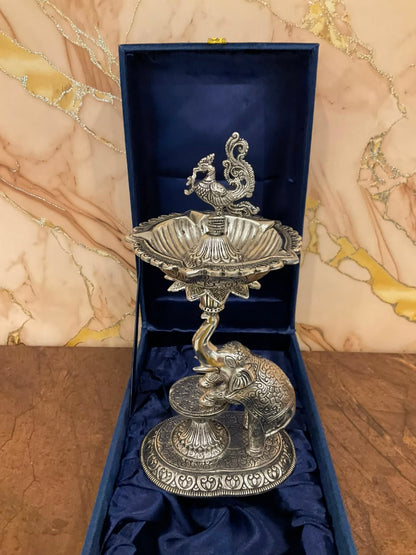 German Silver Elephant Samai with Premium Gift Box