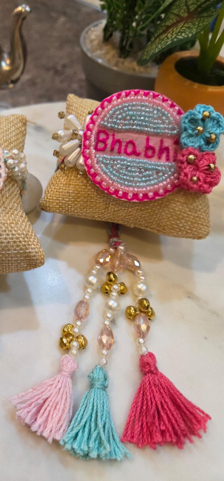 Handcrafted Bhabhi Lumba Rakhi