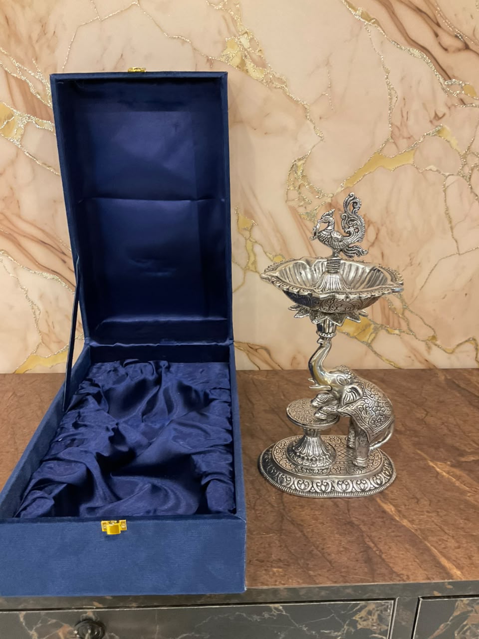 German Silver Elephant Samai with Premium Gift Box
