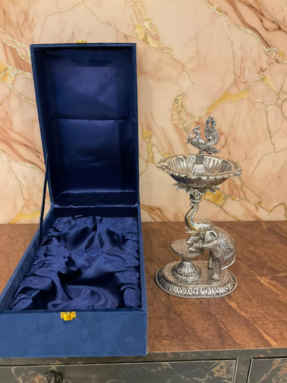 German Silver Elephant Samai with Premium Gift Box