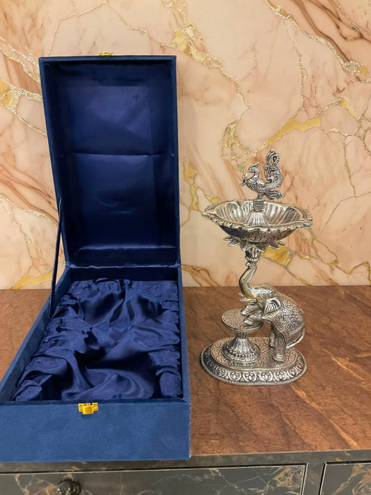 German Silver Elephant Samai with Premium Gift Box