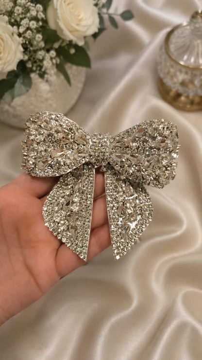 Swarovski Bow Hair Alligator Clips