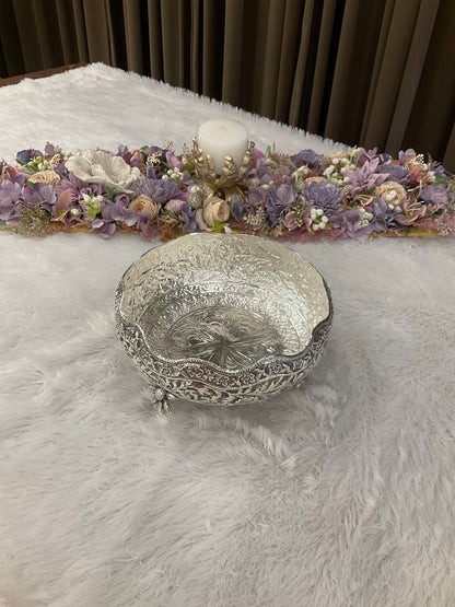 German Silver Urli with Flower Legs