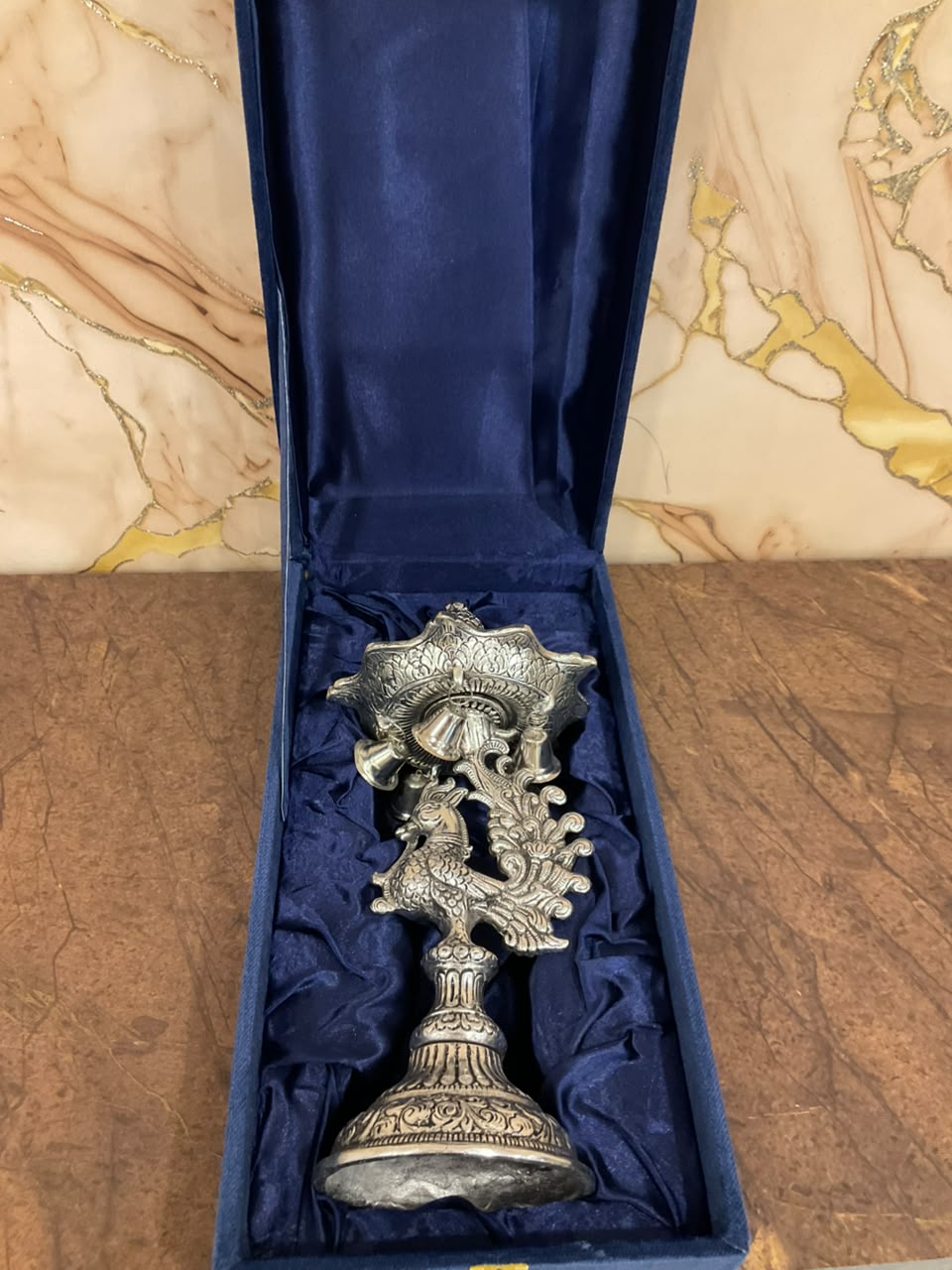 German Silver Peacock Samai with Bells