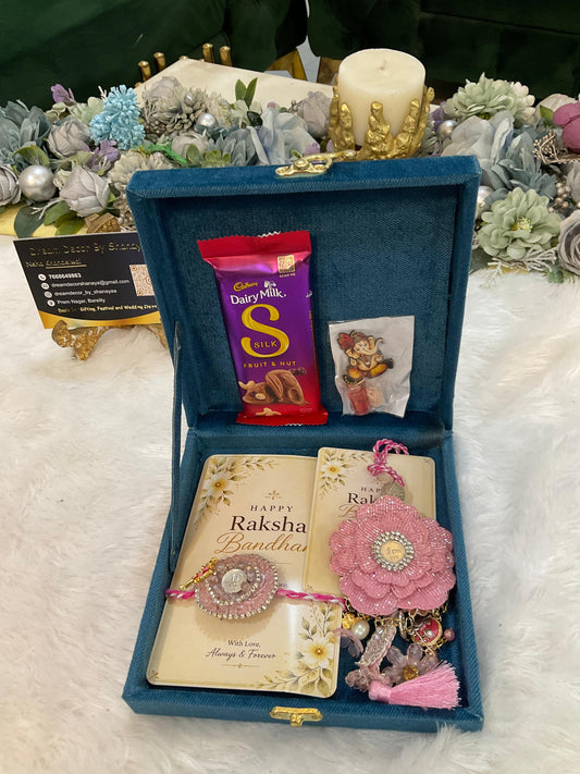 1 Gm Silver Coin Rakhi Hamper