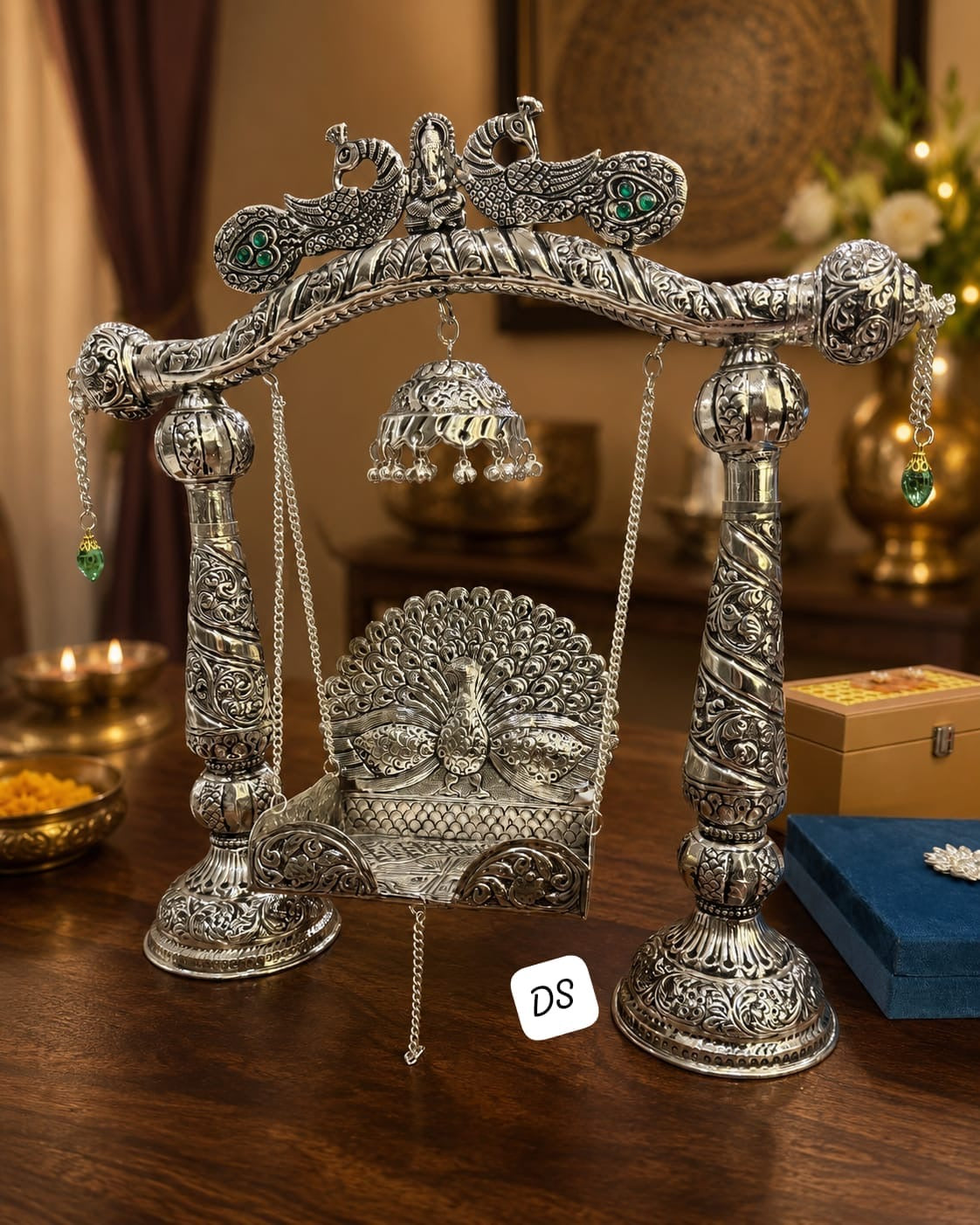 Premium German Silver Jhoola for Janmashtami