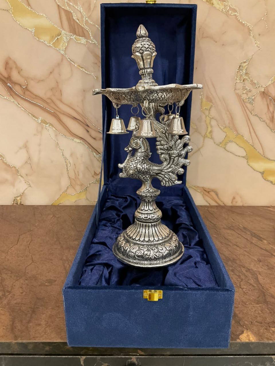 German Silver Peacock Samai with Bells