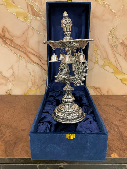German Silver Peacock Samai with Bells