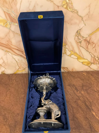 German Silver Elephant Samai with Premium Gift Box