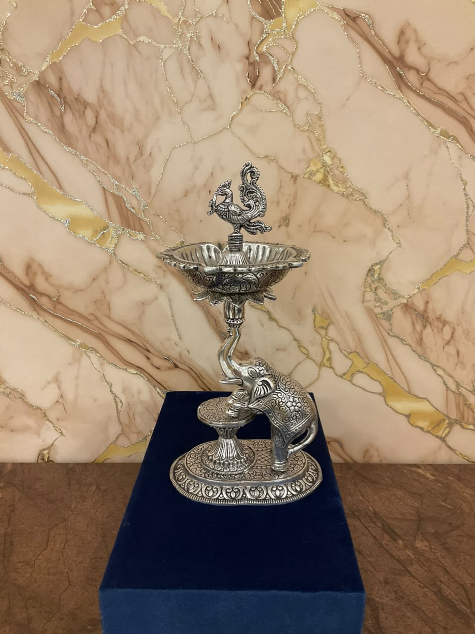 German Silver Elephant Samai with Premium Gift Box