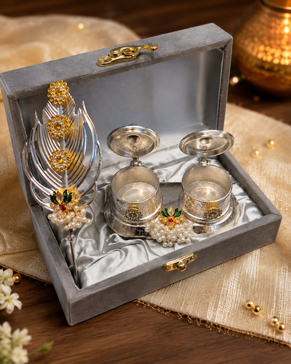 German Silver Decorated Tilak Chopda