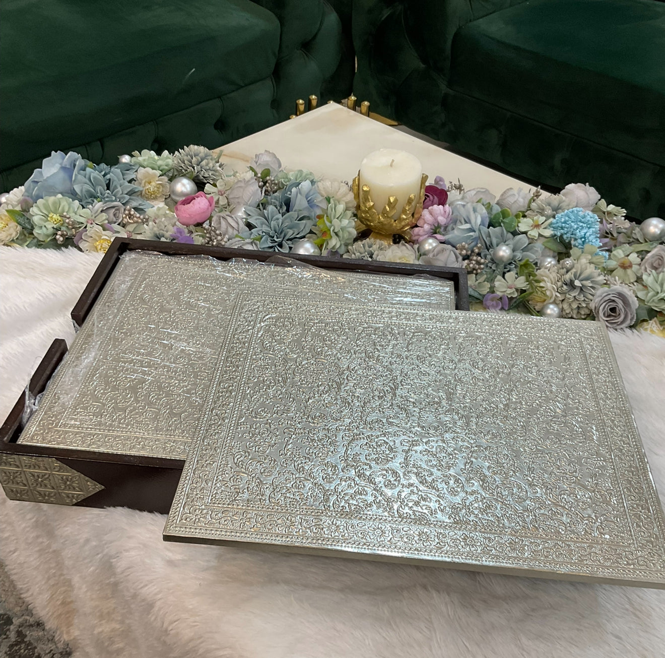 German Silver Dining Table Mats