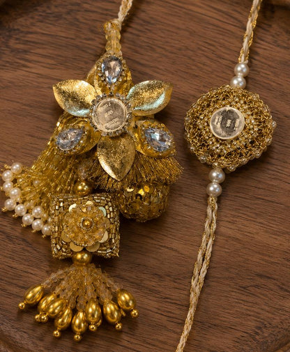 Silver Coin Rakhi Lumba Pair