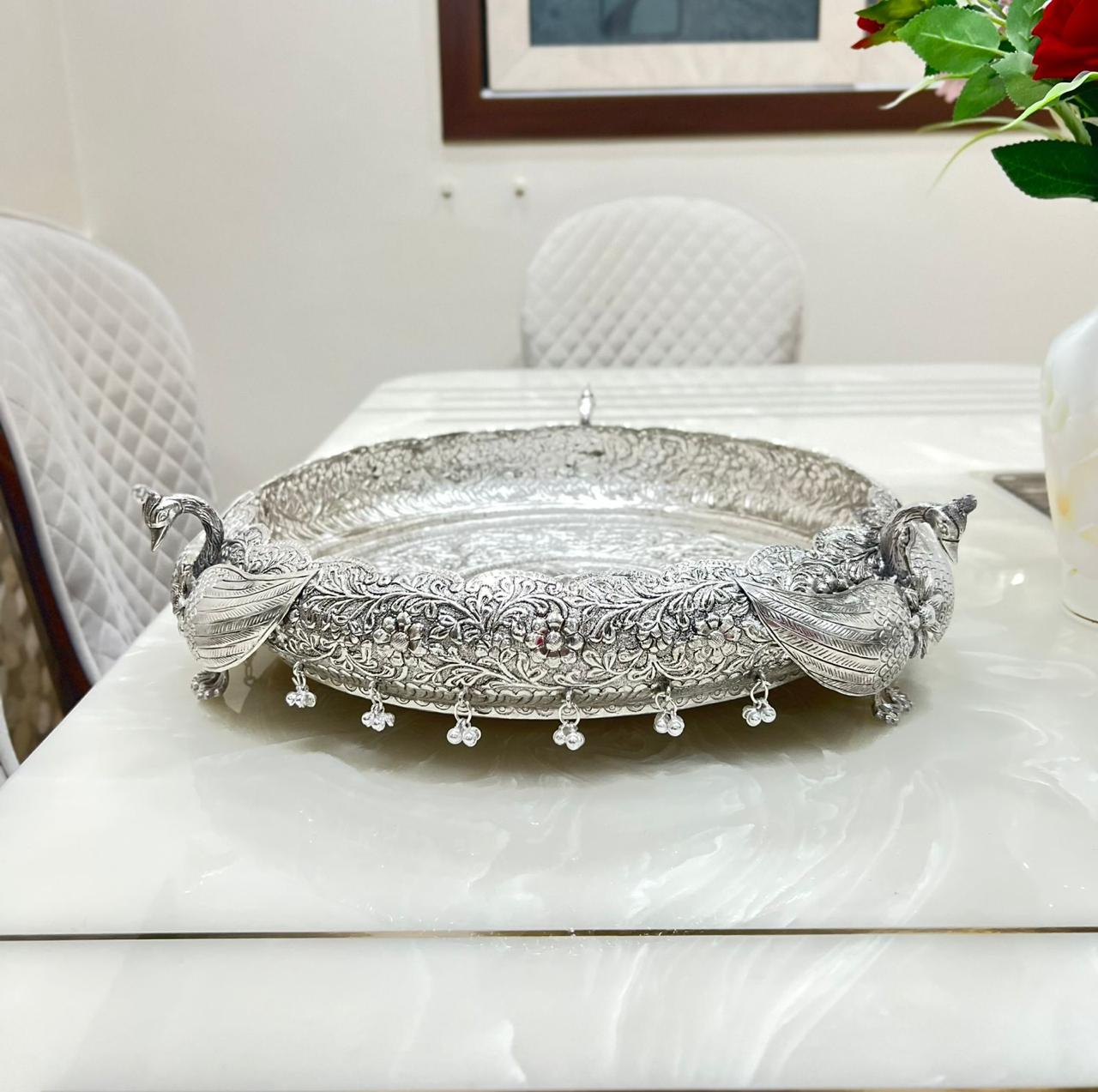 German Silver Premium Heavy Engraved Urli