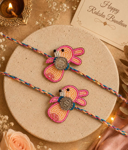 Little Bunny Pure Silver Kids Rakhi