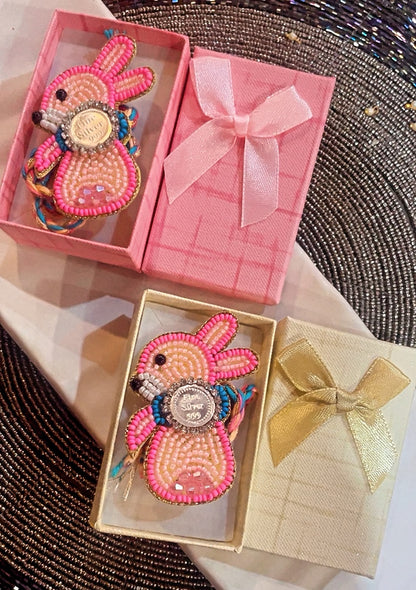 Little Bunny Pure Silver Kids Rakhi