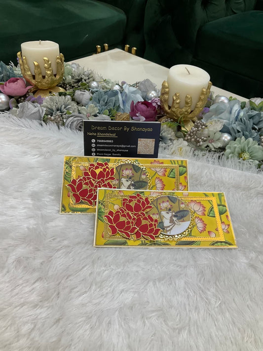 EN101 - Pichwai Lotus Envelopes (pack of 6)