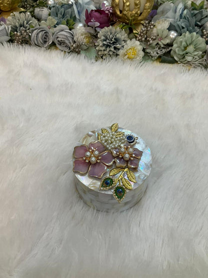 Mother of Pearl Coin Box – Round