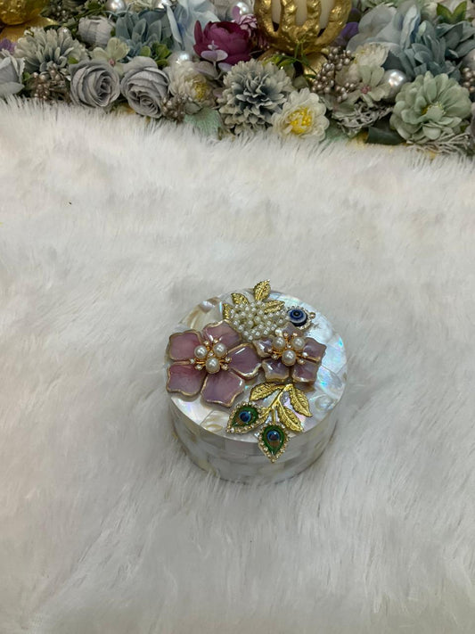 Mother of Pearl Coin Box – Round