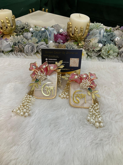 Resin Shubh Labh (2x4” with 6” Tassel)