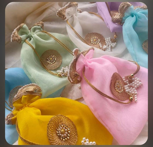 Organza Pastel Potli