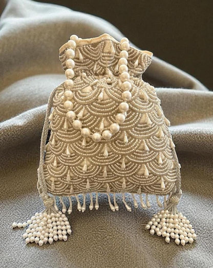 DP107 - Moti Hand Work Potli – Luxury Handcrafted Elegance