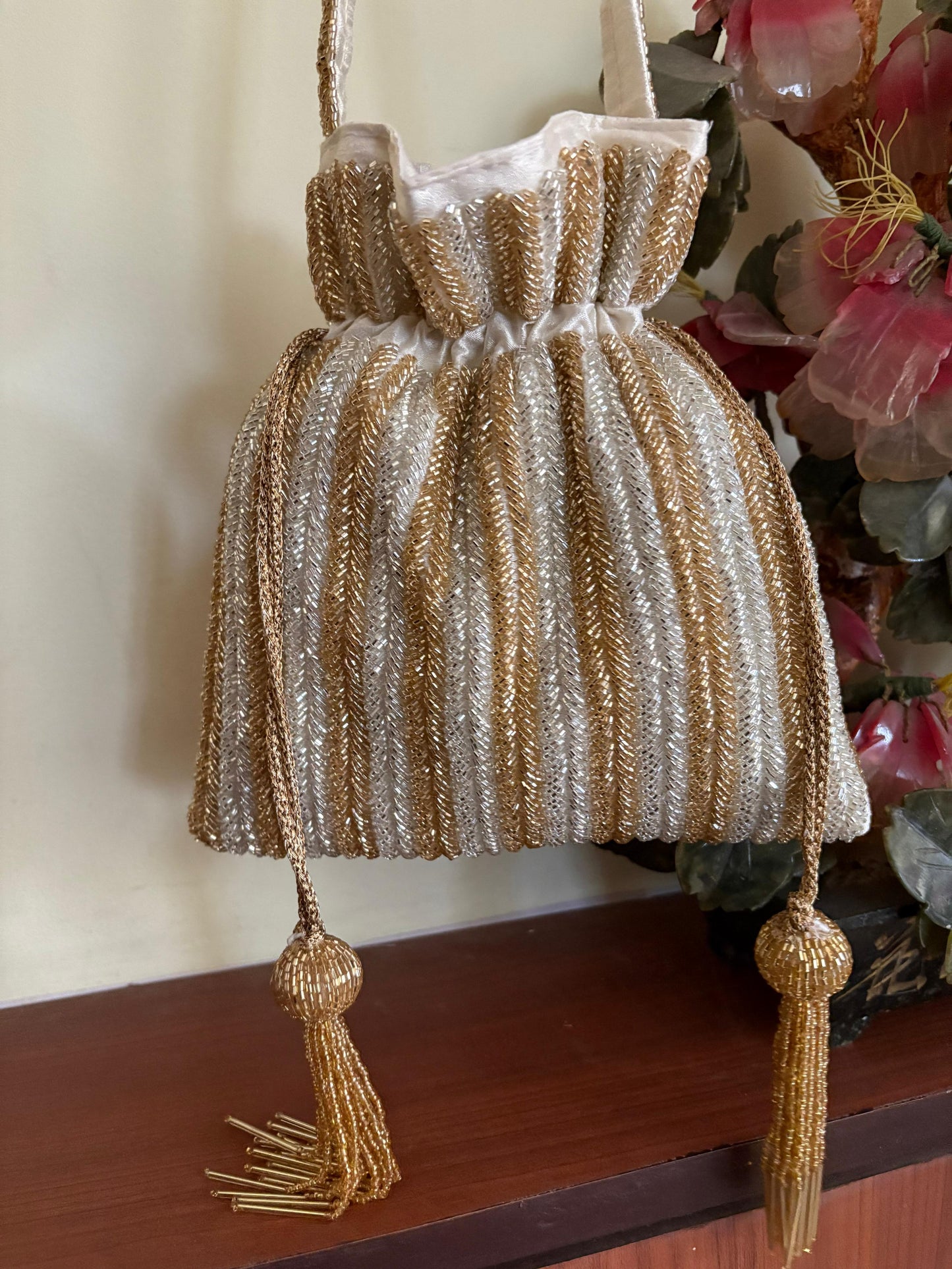 DP106 - Double Side Work Potli – Elegant &amp; Rich Handcrafted Design