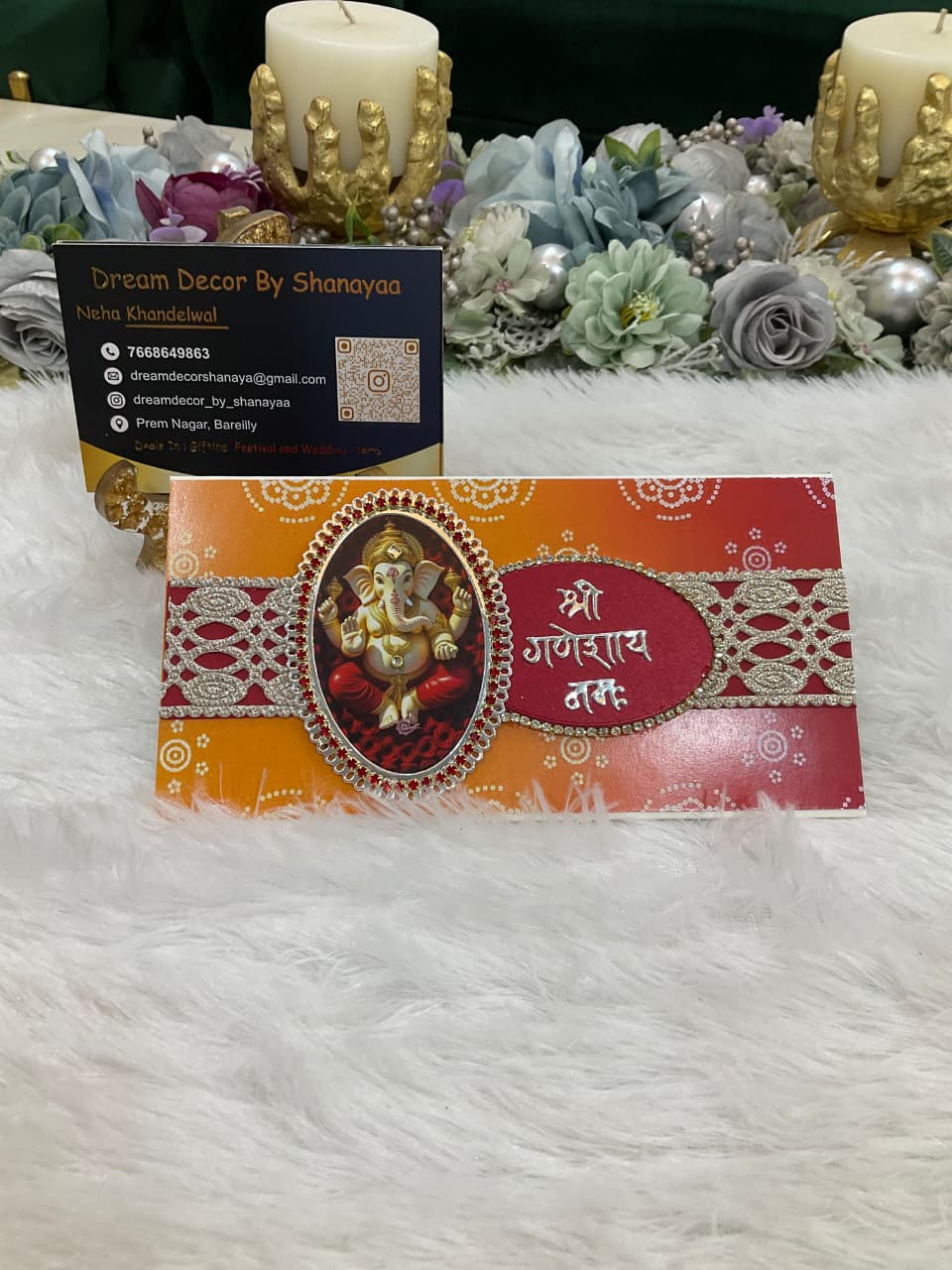 Designer Shri Ganeshaya Namah Envelope Set