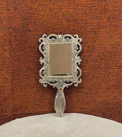 ✨ German Silver Antique-Style Hand Mirror ✨