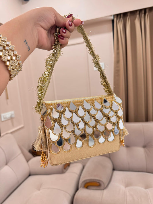 AAINA – Handmade Mirror Flap Bag
