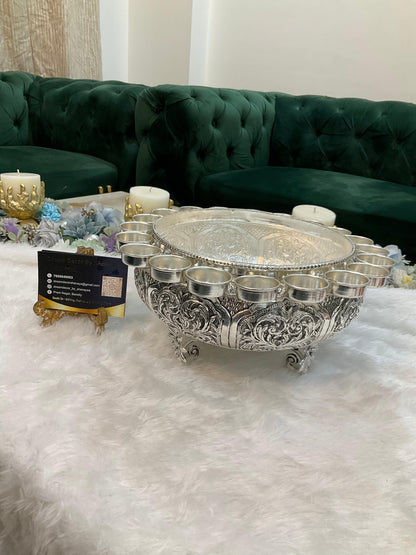 German Silver Diya Urli