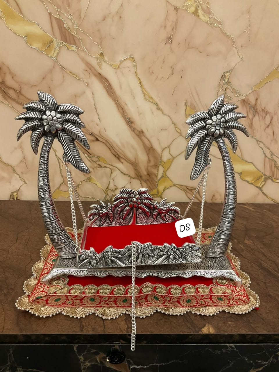 German Silver Coconut Tree Jhoola