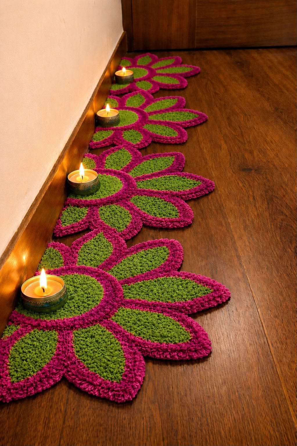 Staircase Rangoli Mats – Set of 8