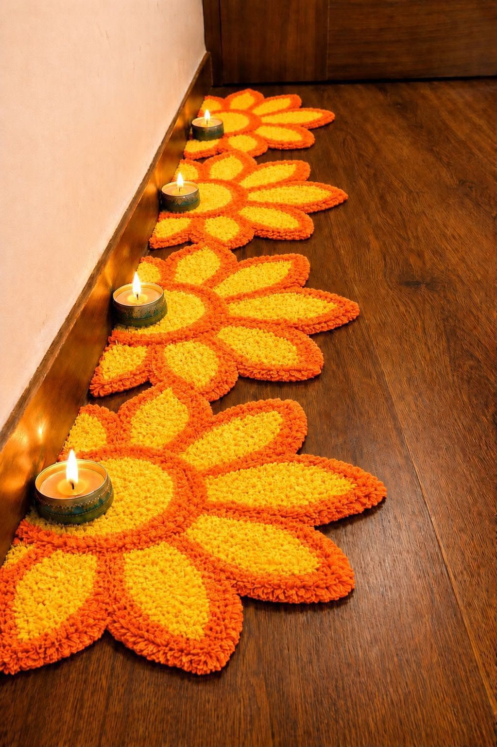 Staircase Rangoli Mats – Set of 8