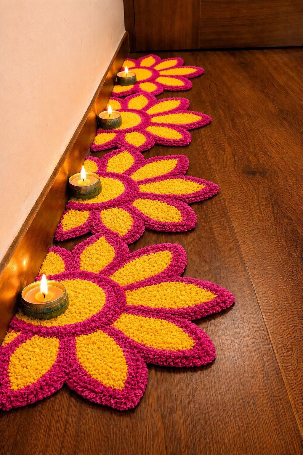 Staircase Rangoli Mats – Set of 8
