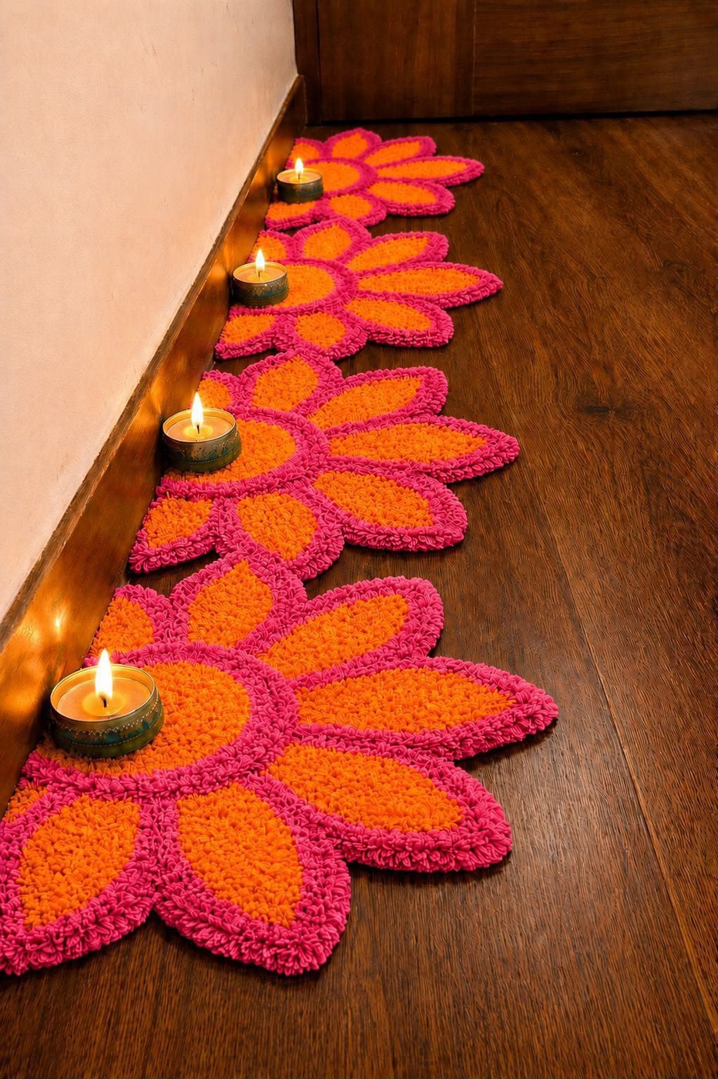 Staircase Rangoli Mats – Set of 8