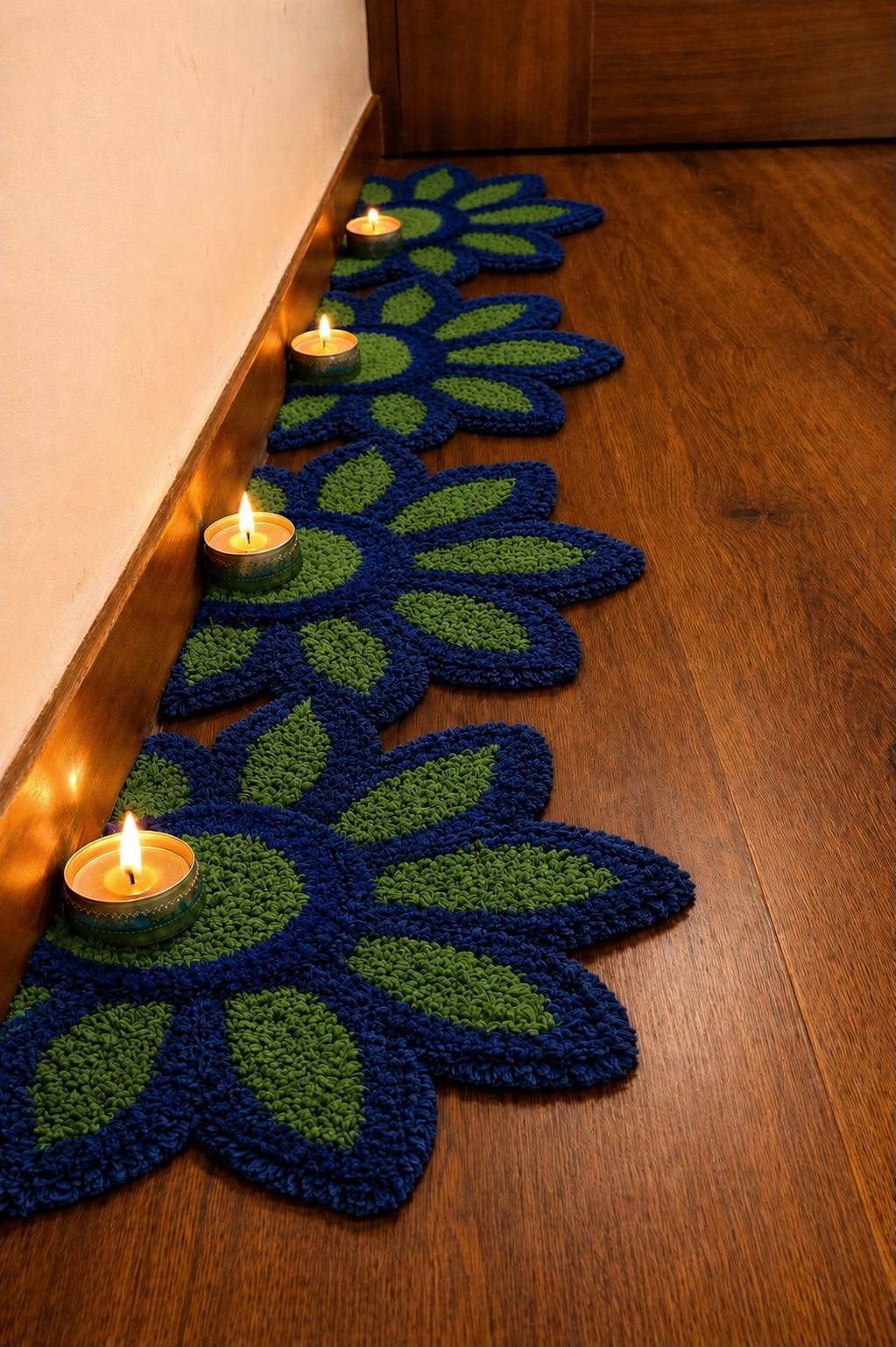 Staircase Rangoli Mats – Set of 8