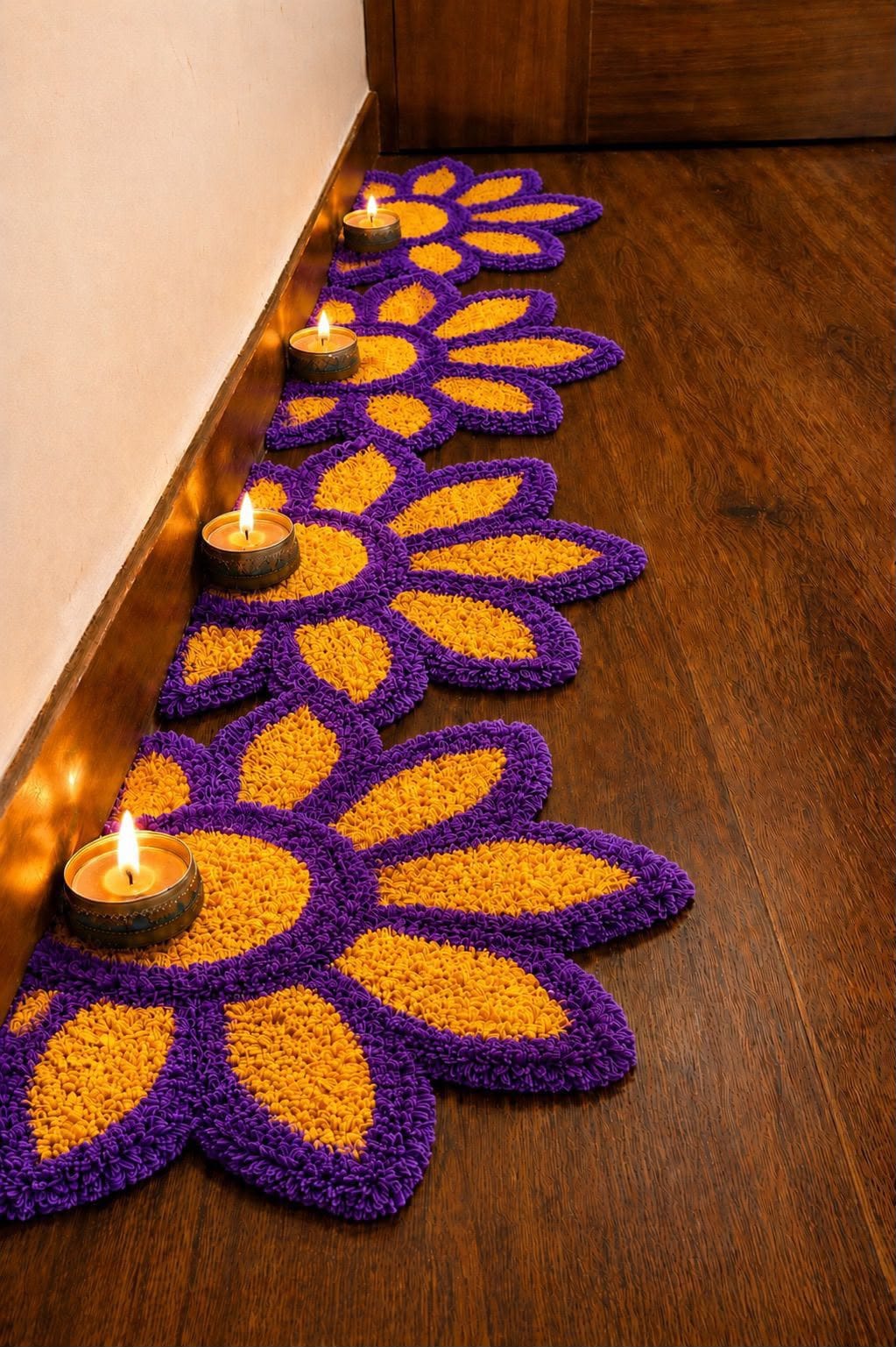 Staircase Rangoli Mats – Set of 8