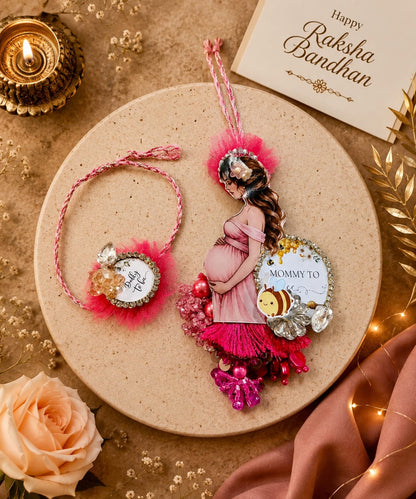 Mom-to-Be & Dad-to-Be Rakhi Set – Premium Handmade Couple Rakhi